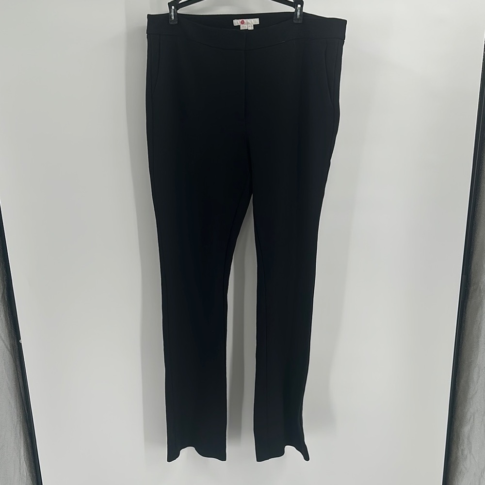 Boden Classic Black Boot Leg Ponte Pants Size 14L